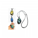 Faux Moonstone Weave Rope Handmade Necklace