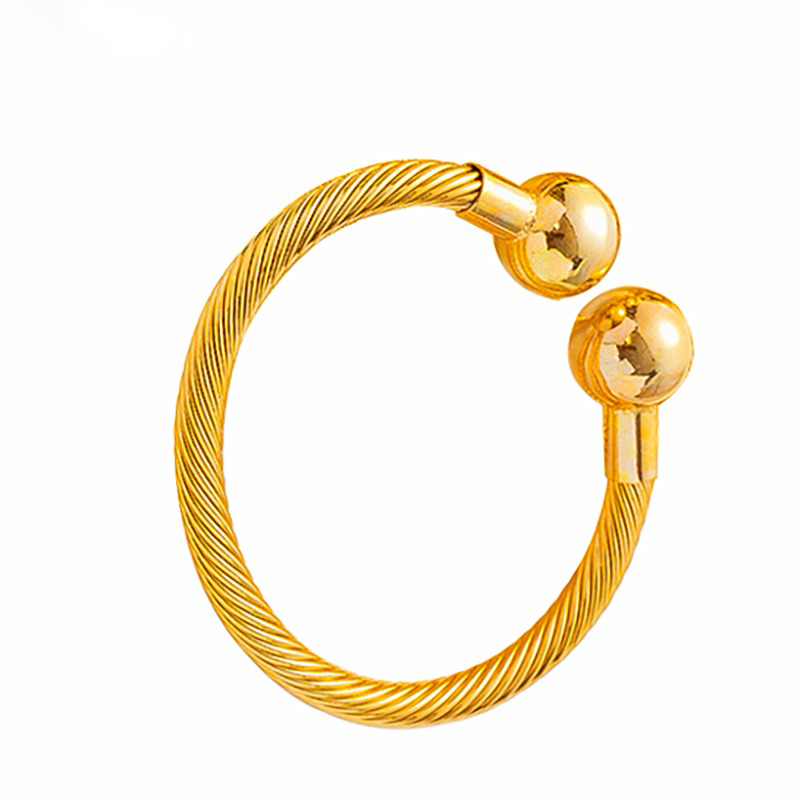 Gold Bracelets & Copper Ball Cuff Wedding Bridal