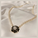 Women Camellia Pearl Necklace