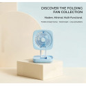  Rechargeable Soft Light Desktop Silent Foldable Electric Table Fan (JK-F666)