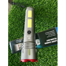 জাপানি ১০ ইঞ্চি ট্রচ লাইট সিলভার কালার Full Metal Super Power JAPANIESS Torch Light With Power Bank 20000 mah Battery-সাথে চার্জার এডেপ্টর ফ্রি
