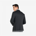 Men Solid Single Breasted Casual Blazer  (Black)