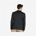 Men Solid Single Breasted Casual Blazer  (Black)