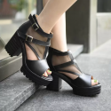 Women Black Heels Sandal