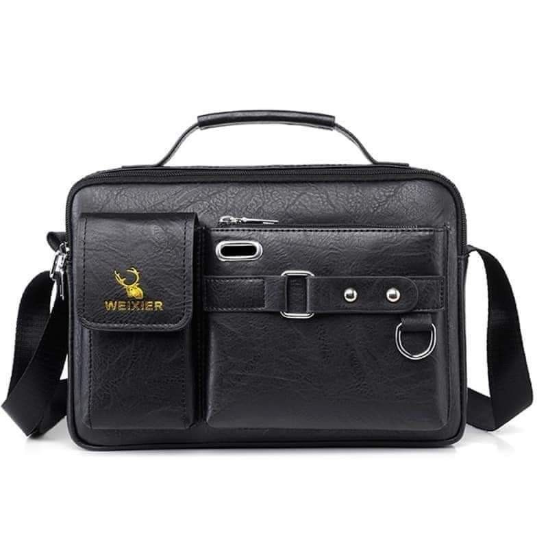 MEN & WOMEN KOREAN FASHION SHOULDER BAG (BLACK  ) ( ORIGINAL )