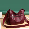 Ladies casual hand bag ( red wine )