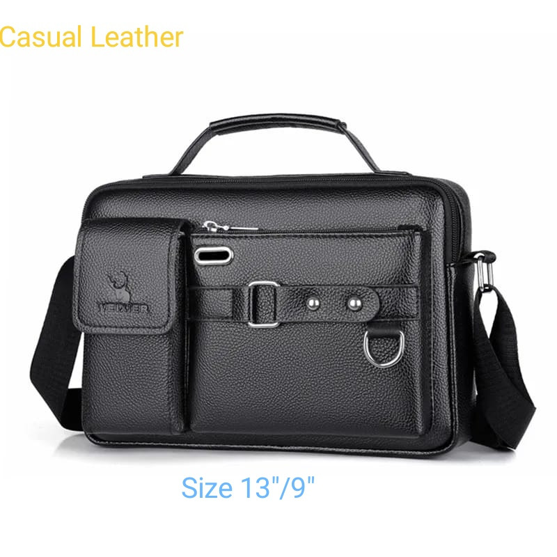 13"/9" MEN & WOMEN KOREAN FASHION SHOULDER BAG (BLACK ) 006