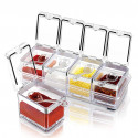 Clear Seasoning Rack Spice Pots