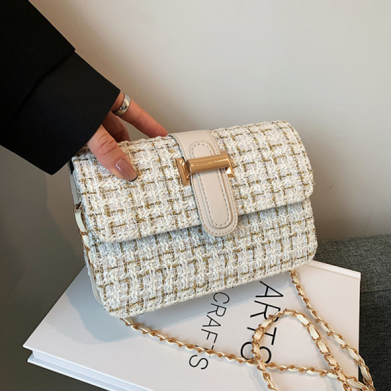 Mini Cross Body  Messenger Bag ( Off-Whaite )