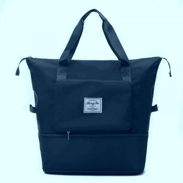 Super Large Capacity Folding Bag Travel Bags(Navy Blue)