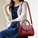Luxury Designer Fashion High Quality Leather Kangaroo Handbag(Merun)