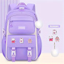 Kids Backpack Children School Bags for Girls Orthopedic Waterproof Primary Schoolbag Book Bag (Purple)