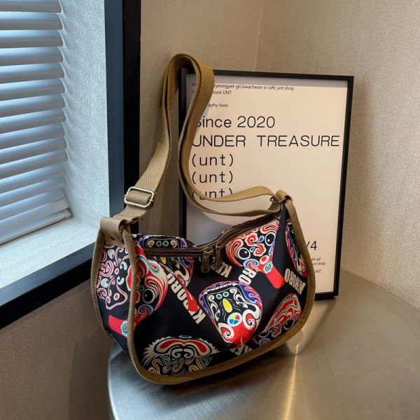 Messenger Shoulder Tide Bag (Black)