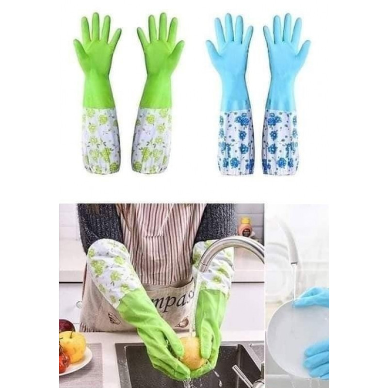 ( ২ জোড়া ) Long Silicon Hand Gloves Origina china 