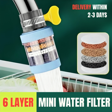 ২ পিস- Water Filter Tap 6 Layers ( 360° রোটেটেবল )