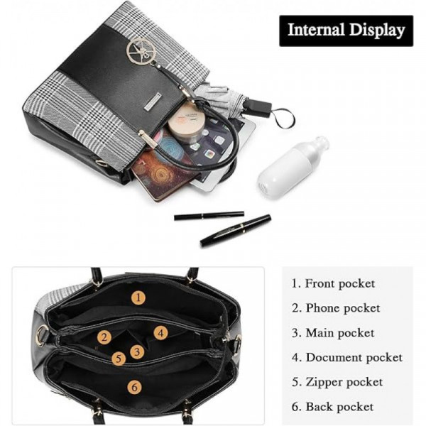 Premium Quality, Classic Design and Elegant Style Orgnial PU Leather handbag for Women (White)