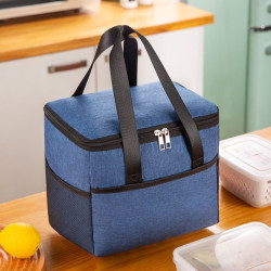 Aluminium Foil Insulated Lunch Bag(Black)