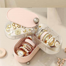 360° Rotating 3 Layer Grid Dressing Table Organizer