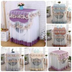 Lace Ruffles Floral Washing Machine Cover