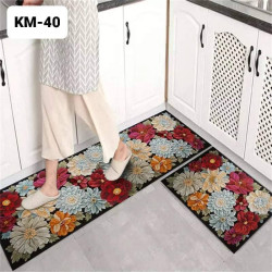 Anti-slip 3D Printed Geometric Kitchen Mat Set