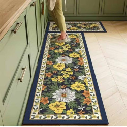 Anti-slip 3D Printed Geometric Kitchen Mat Set-02