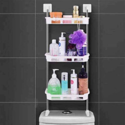 Fordable 3 Tier Multi functional Toilet Storage Shelf