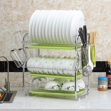 Modern design 3 tier kitchen dish drying rack