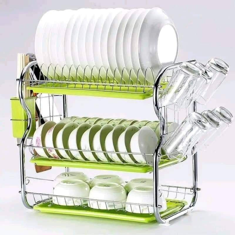 Modern design 3 tier kitchen dish drying rack