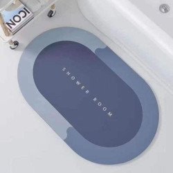 Super Absorbent Door Mat Non-slip Bathroom Carpet(Gray)