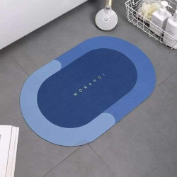 Super Absorbent Door Mat Non-slip Bathroom Carpet(Blue)