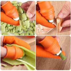 Silicone Thumb Knife Finger Protector Vegetable Harvesting Knife Plant Blade Scissors Cutting Rings Garden Gloves.