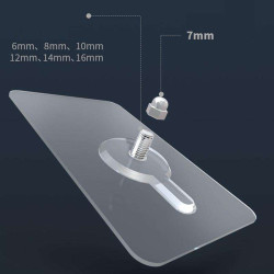 Super Quality Transparent Wall Hook (20 PICS)