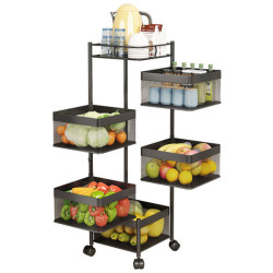 Multifunctional Rotating 5 layer Squire Vegetable Rack