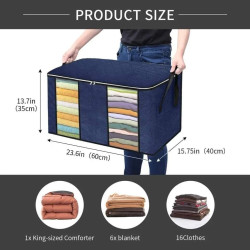 Premium Quality Cloth/Quilt Storage Bag(Blue)