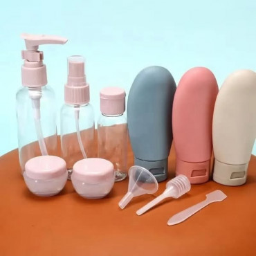 Travel Bottles Set With Storage Bag Travel Size Empty Liquid Cream Lotion Containers Fine Mist Spray Bottle Squeeze Tube