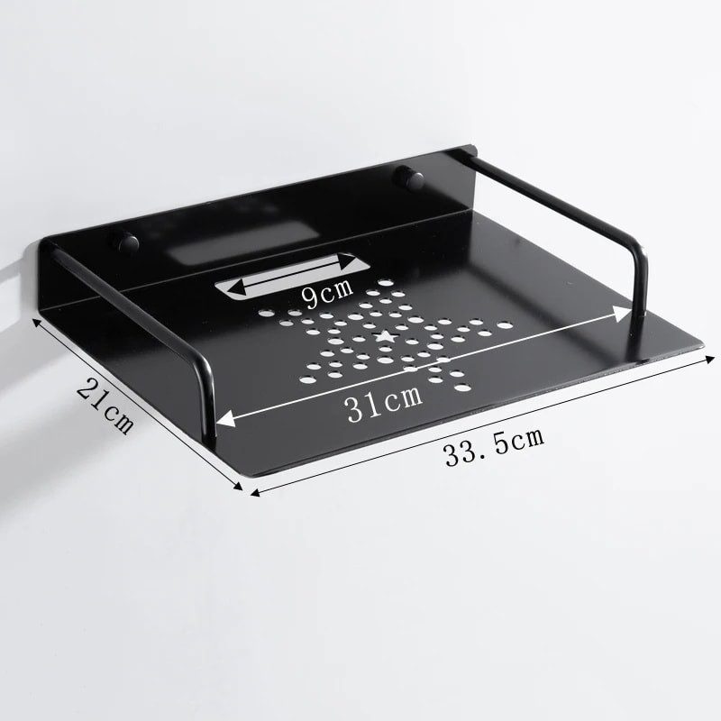 Black metal wifi router stand 