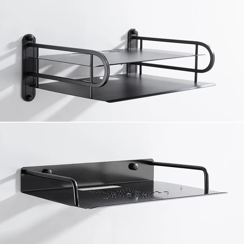 Black metal wifi router stand 