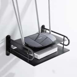 Black metal wifi router stand 
