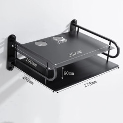 Black metal wifi router stand 