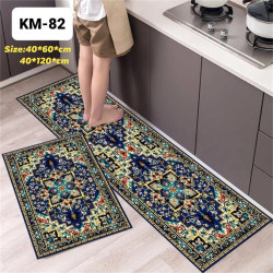 Anti-slip 3D Printed Geometric Kitchen Mat Set