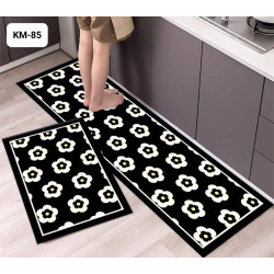 Anti-slip 3D Printed Geometric Kitchen Mat Set