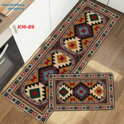 Anti-slip 3D Printed Geometric Kitchen Mat Set...