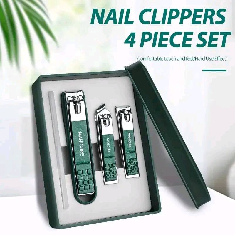 4 Pcs Manicure Pedicure Set Stainless Steel Nail Clippers Kit