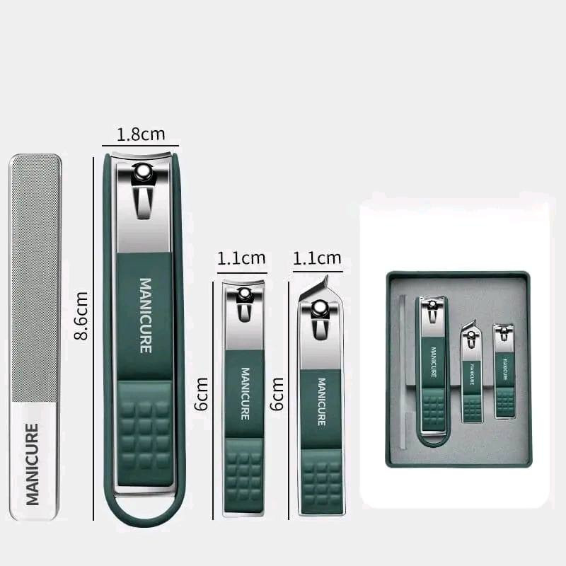 4 Pcs Manicure Pedicure Set Stainless Steel Nail Clippers Kit