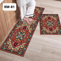 Anti-slip 3D Printed Geometric Kitchen Mat Set