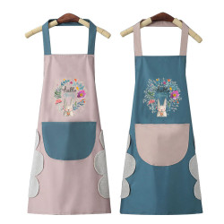 Cooking Apron With Pocket( Blue )