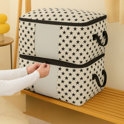 New Printed Quilt Storage Bag Black star ( 1Pcs)