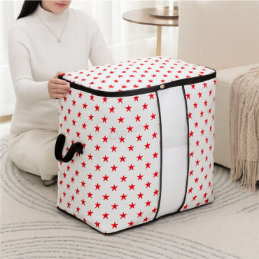 New Printed Quilt Storage Bag Red star (3 Pcs)