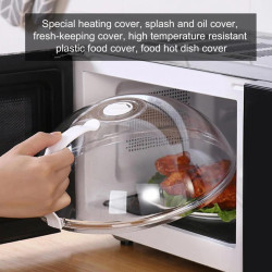 Dish Cover Kitchen Microwave Oven Plate Cover Transparent Anti-splash Dish Lid