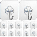 Super Quality Transparent Wall Hook(10 Pcs)